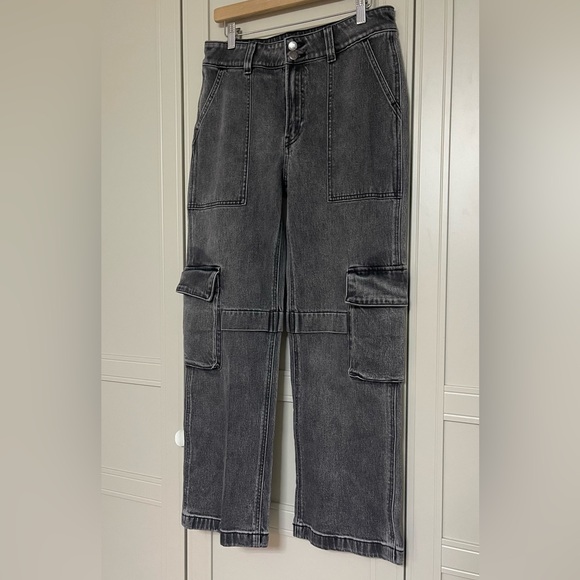 Oak + Fort Black Wash Cargo Jean - Picture 7 of 13